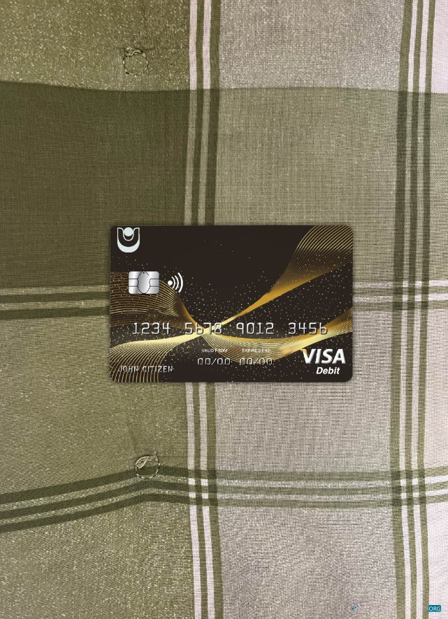 Download Bulgaria United bank visa card photolook front Photoshop template